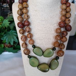 TAGUA and  PAMBIL SEEDS NECKLACE, vegan jewelry,  NEW